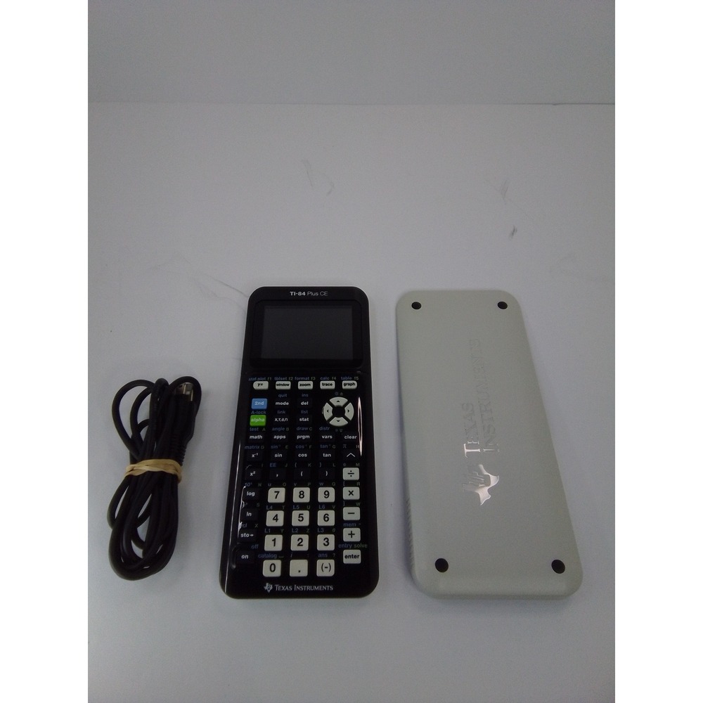 Texas Instruments TI-84 Plus CE Graphing Calculator Black w/ Cover Used Tested